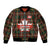 Custom Canada Sleeve Zip Bomber Jacket Canadian Coat Of Arms Mix Maple Leaf Tartan - Wonder Print Shop