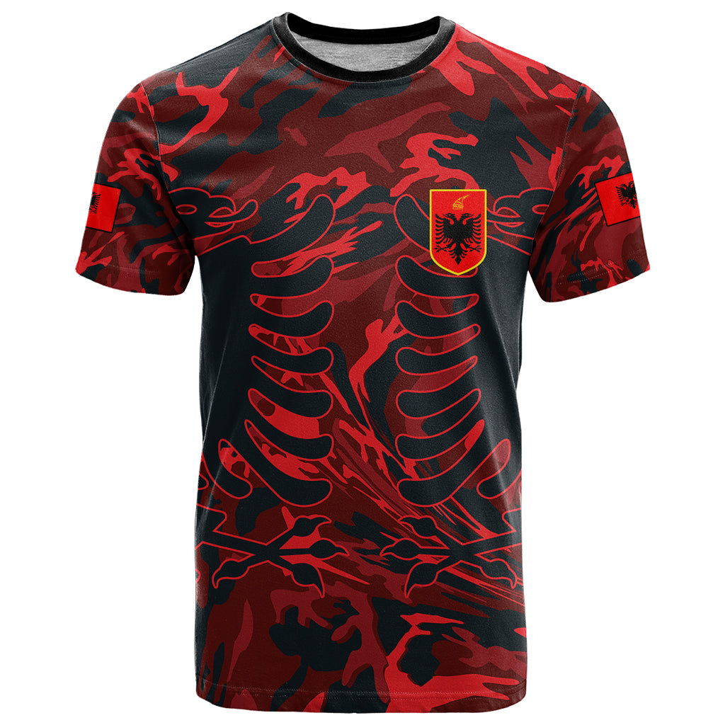 Personalised Albania T Shirt Albanian Golden Eagle Sport Version - Wonder Print Shop