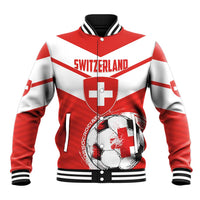 Custom Switzerland 2024 Football Baseball Jacket Rossocrociati Go Champions - Wonder Print Shop