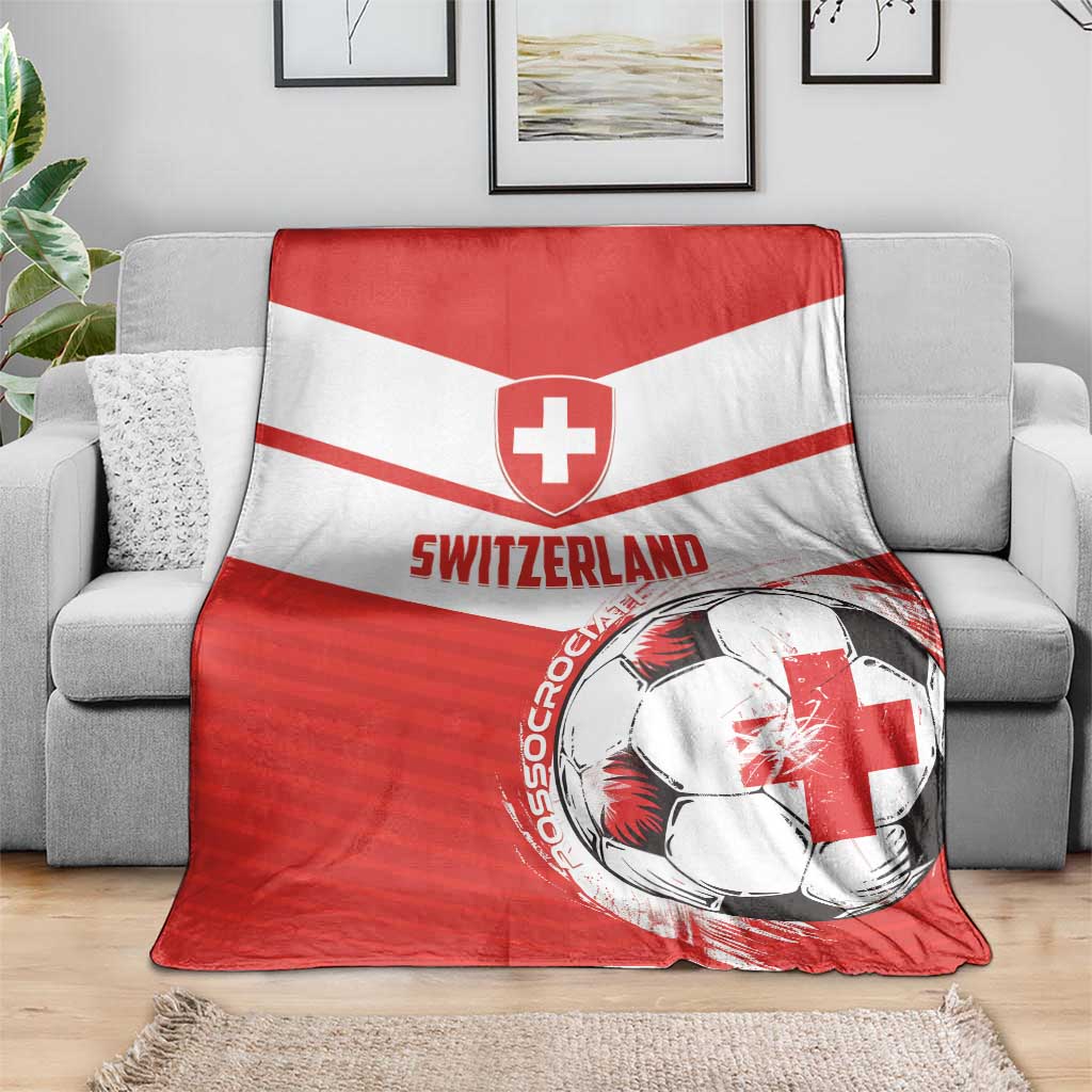Switzerland 2024 Football Blanket Rossocrociati Go Champions