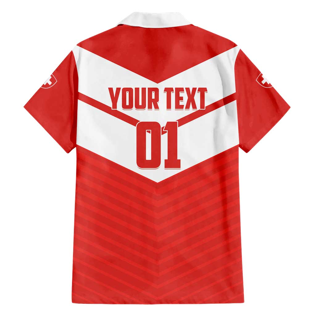Custom Switzerland 2024 Football Hawaiian Shirt Rossocrociati Go Champions - Wonder Print Shop