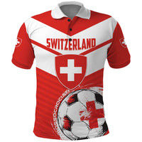 Custom Switzerland 2024 Football Polo Shirt Rossocrociati Go Champions - Wonder Print Shop