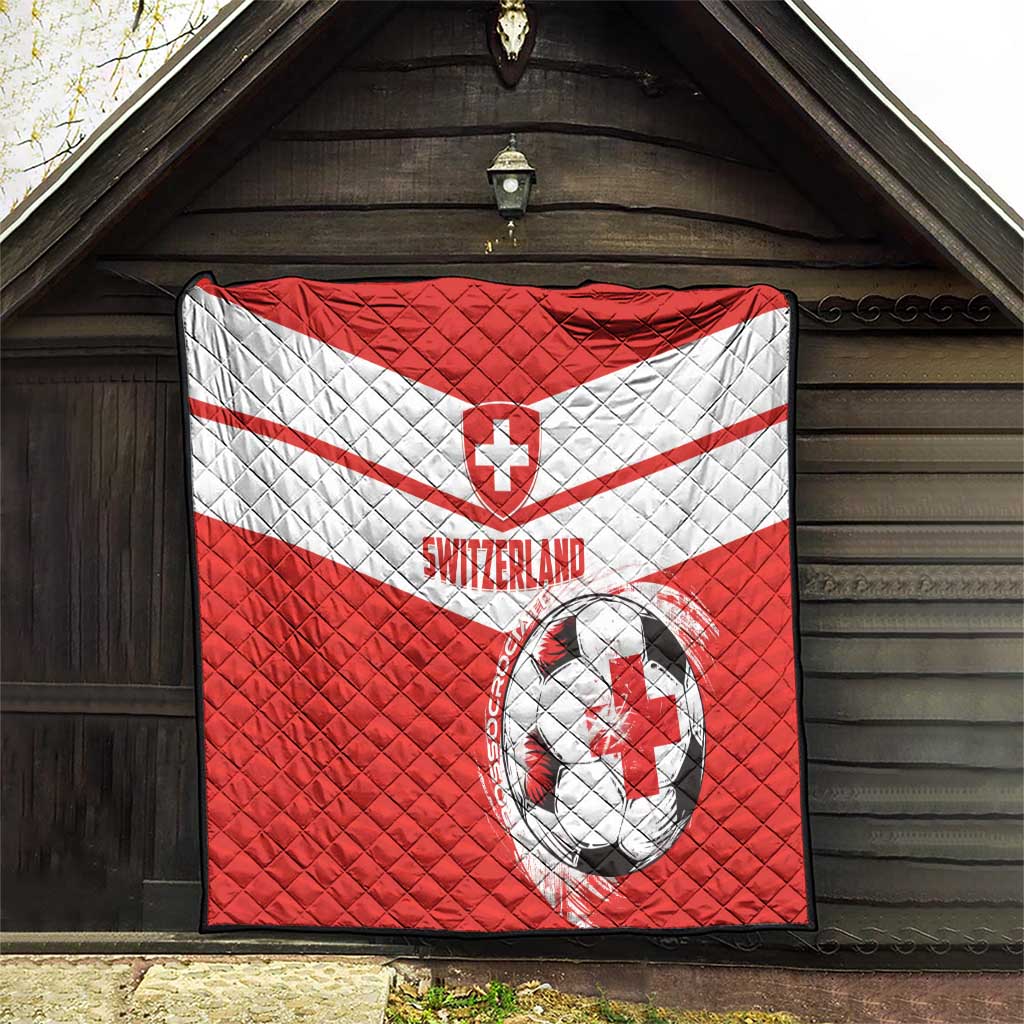 Switzerland 2024 Football Quilt Rossocrociati Go Champions - Wonder Print Shop