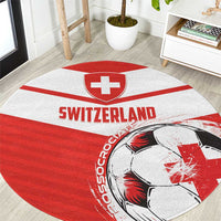 Switzerland 2024 Football Round Carpet Rossocrociati Go Champions