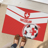 Switzerland 2024 Football Rubber Doormat Rossocrociati Go Champions - Wonder Print Shop