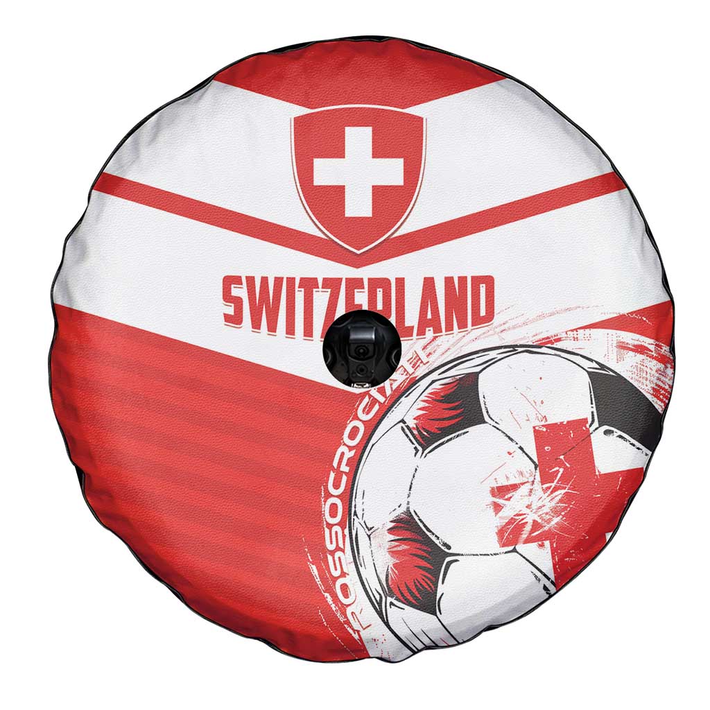 Switzerland 2024 Football Spare Tire Cover Rossocrociati Go Champions - Wonder Print Shop