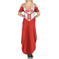 Custom Switzerland 2024 Football Summer Maxi Dress Rossocrociati Go Champions - Wonder Print Shop