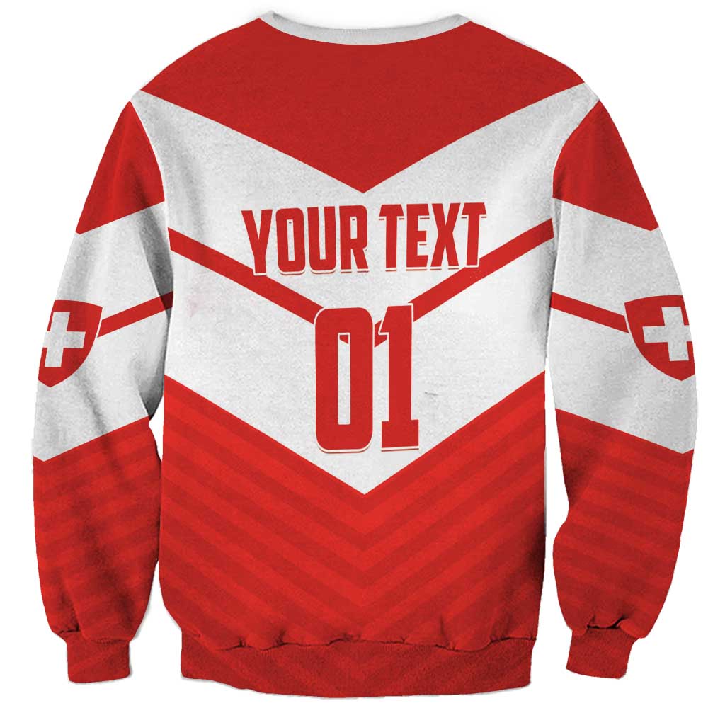 Custom Switzerland 2024 Football Sweatshirt Rossocrociati Go Champions - Wonder Print Shop