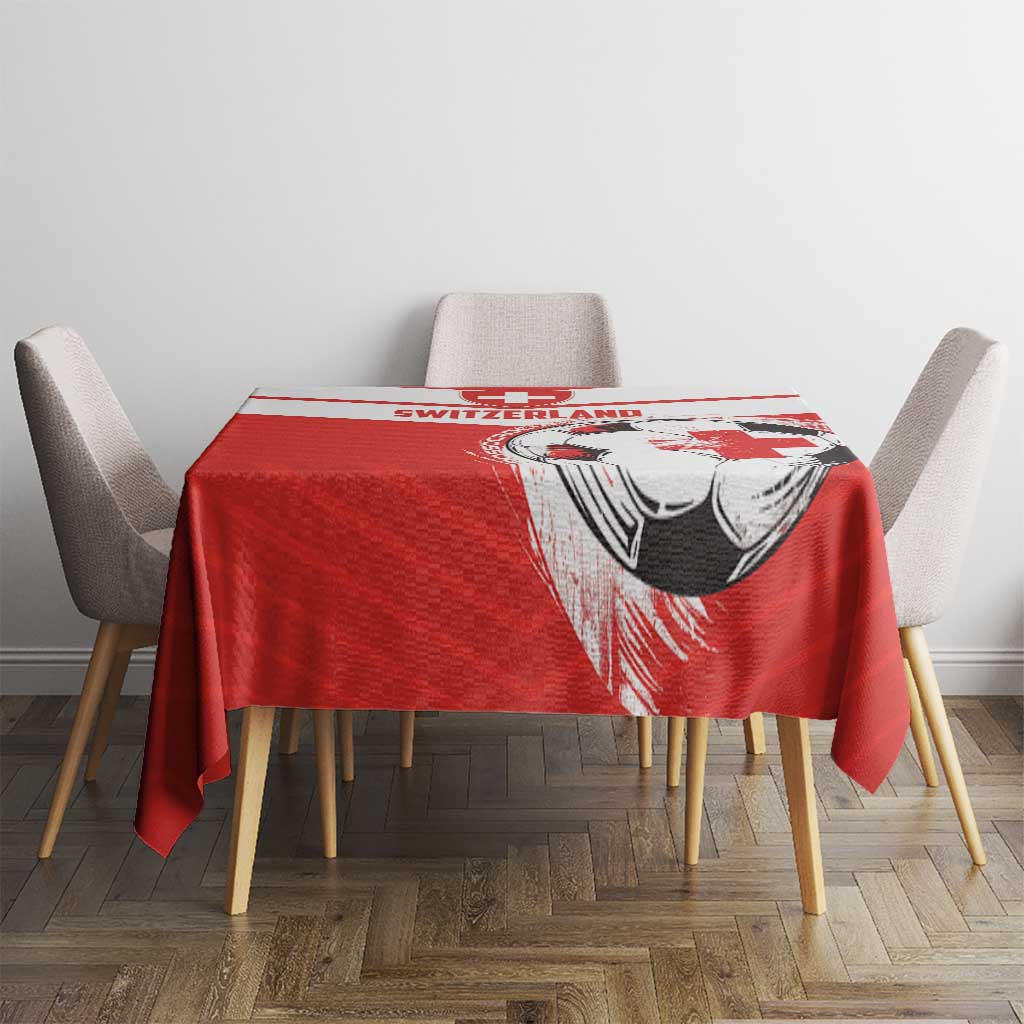 Switzerland 2024 Football Tablecloth Rossocrociati Go Champions - Wonder Print Shop