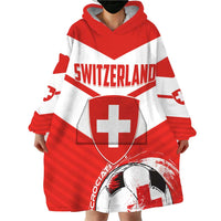 Custom Switzerland 2024 Football Wearable Blanket Hoodie Rossocrociati Go Champions - Wonder Print Shop