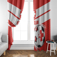 Switzerland 2024 Football Window Curtain Rossocrociati Go Champions - Wonder Print Shop