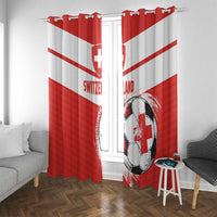 Switzerland 2024 Football Window Curtain Rossocrociati Go Champions - Wonder Print Shop