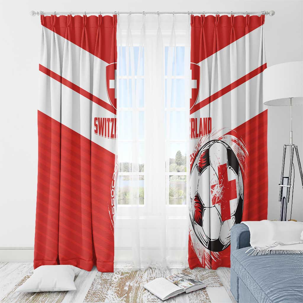 Switzerland 2024 Football Window Curtain Rossocrociati Go Champions - Wonder Print Shop