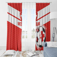 Switzerland 2024 Football Window Curtain Rossocrociati Go Champions - Wonder Print Shop