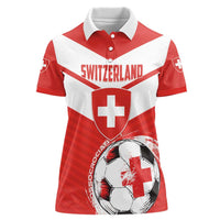 Custom Switzerland 2024 Football Women Polo Shirt Rossocrociati Go Champions - Wonder Print Shop