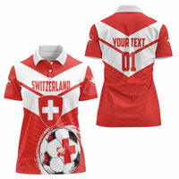 Custom Switzerland 2024 Football Women Polo Shirt Rossocrociati Go Champions - Wonder Print Shop