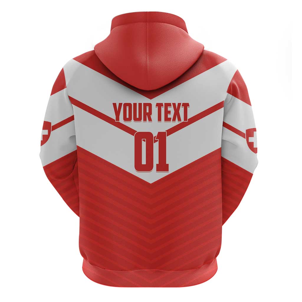 Custom Switzerland 2024 Football Zip Hoodie Rossocrociati Go Champions - Wonder Print Shop