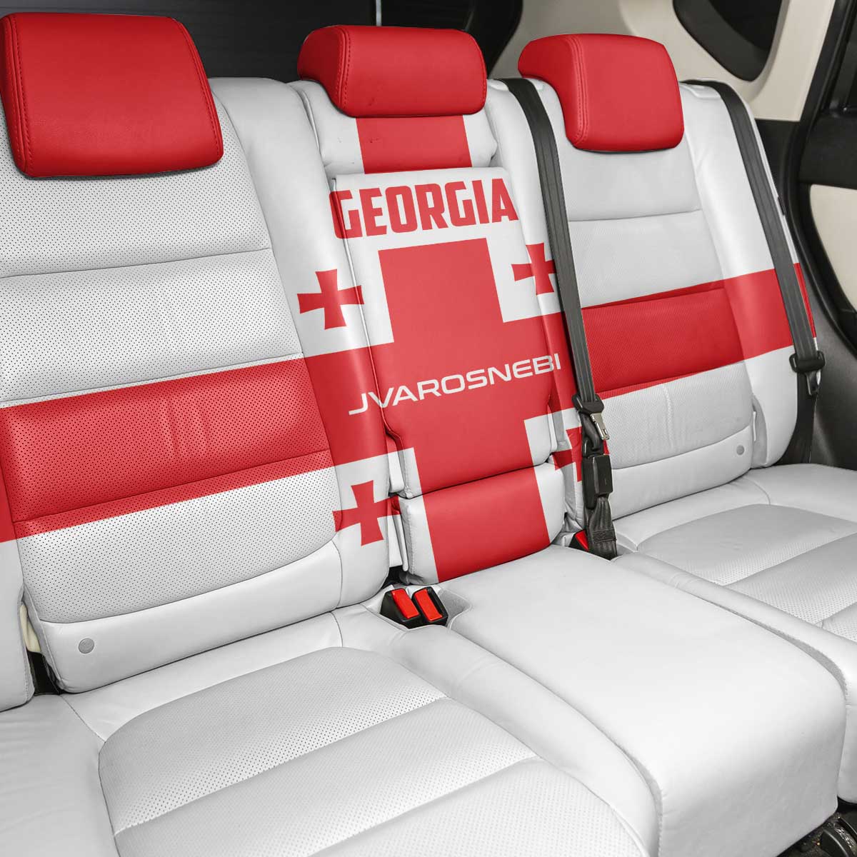 Georgia 2024 Football Back Car Seat Cover Come On Sakartvelo - Wonder Print Shop