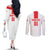 Custom Georgia 2024 Football Couples Matching Off The Shoulder Long Sleeve Dress and Long Sleeve Button Shirt Come On Sakartvelo