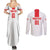 Custom Georgia 2024 Football Couples Matching Summer Maxi Dress and Long Sleeve Button Shirt Come On Sakartvelo - Wonder Print Shop