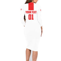 Custom Georgia 2024 Football Family Matching Long Sleeve Bodycon Dress and Hawaiian Shirt Come On Sakartvelo - Wonder Print Shop