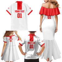 Custom Georgia 2024 Football Family Matching Mermaid Dress and Hawaiian Shirt Come On Sakartvelo - Wonder Print Shop