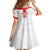Custom Georgia 2024 Football Family Matching Off The Shoulder Long Sleeve Dress and Hawaiian Shirt Come On Sakartvelo - Wonder Print Shop