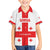 Custom Georgia 2024 Football Family Matching Off The Shoulder Long Sleeve Dress and Hawaiian Shirt Come On Sakartvelo - Wonder Print Shop