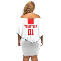 Custom Georgia 2024 Football Family Matching Off Shoulder Short Dress and Hawaiian Shirt Come On Sakartvelo - Wonder Print Shop