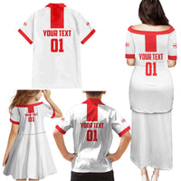 Custom Georgia 2024 Football Family Matching Puletasi and Hawaiian Shirt Come On Sakartvelo - Wonder Print Shop