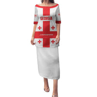 Custom Georgia 2024 Football Family Matching Puletasi and Hawaiian Shirt Come On Sakartvelo - Wonder Print Shop