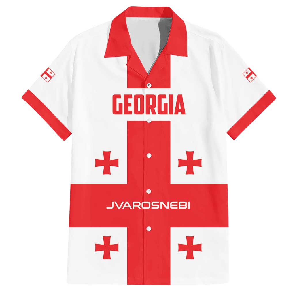 Custom Georgia 2024 Football Family Matching Short Sleeve Bodycon Dress and Hawaiian Shirt Come On Sakartvelo - Wonder Print Shop