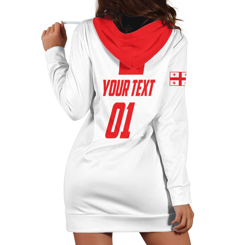 Custom Georgia 2024 Football Hoodie Dress Come On Sakartvelo - Wonder Print Shop