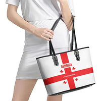 Georgia 2024 Football Leather Tote Bag Come On Sakartvelo - Wonder Print Shop