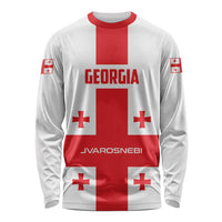 Custom Georgia 2024 Football Long Sleeve Shirt Come On Sakartvelo - Wonder Print Shop