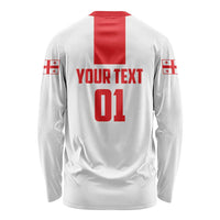 Custom Georgia 2024 Football Long Sleeve Shirt Come On Sakartvelo - Wonder Print Shop