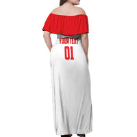 Custom Georgia 2024 Football Off Shoulder Maxi Dress Come On Sakartvelo - Wonder Print Shop