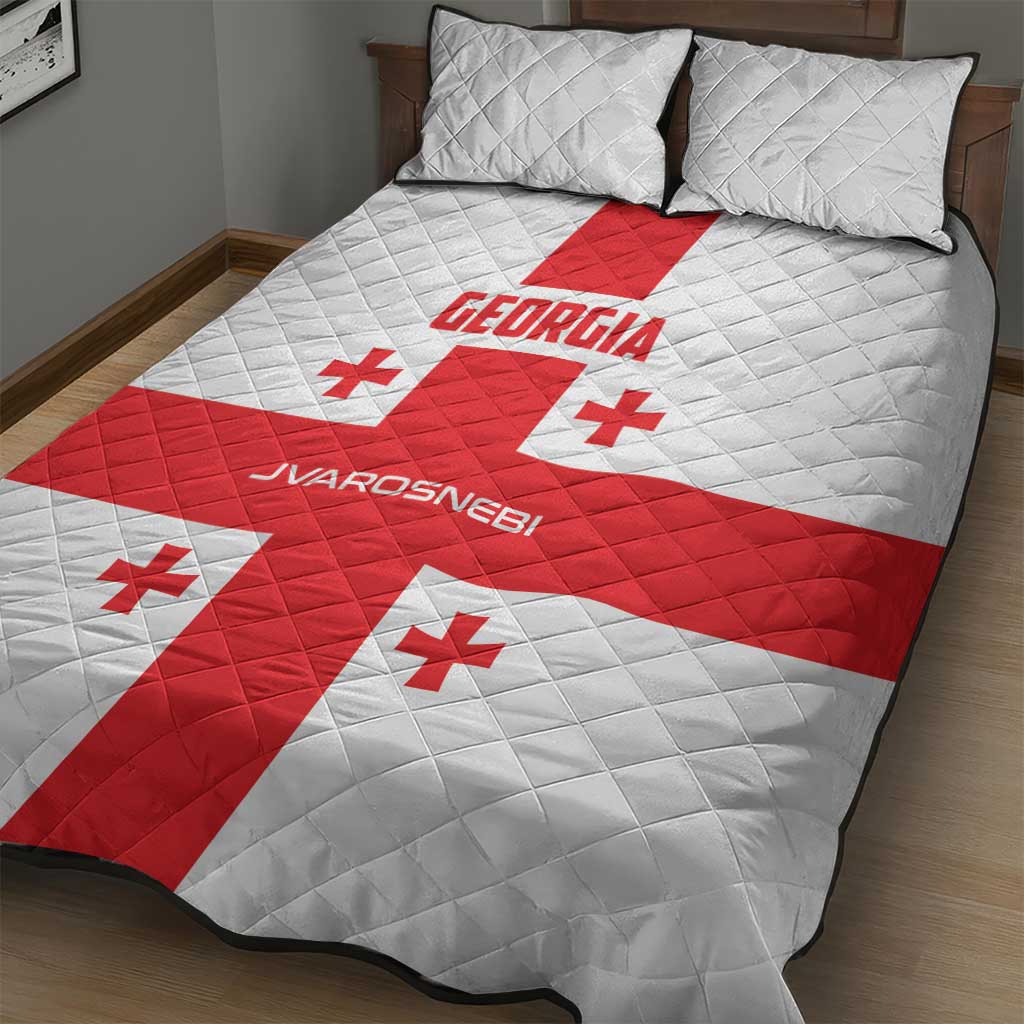 Georgia 2024 Football Quilt Bed Set Come On Sakartvelo - Wonder Print Shop