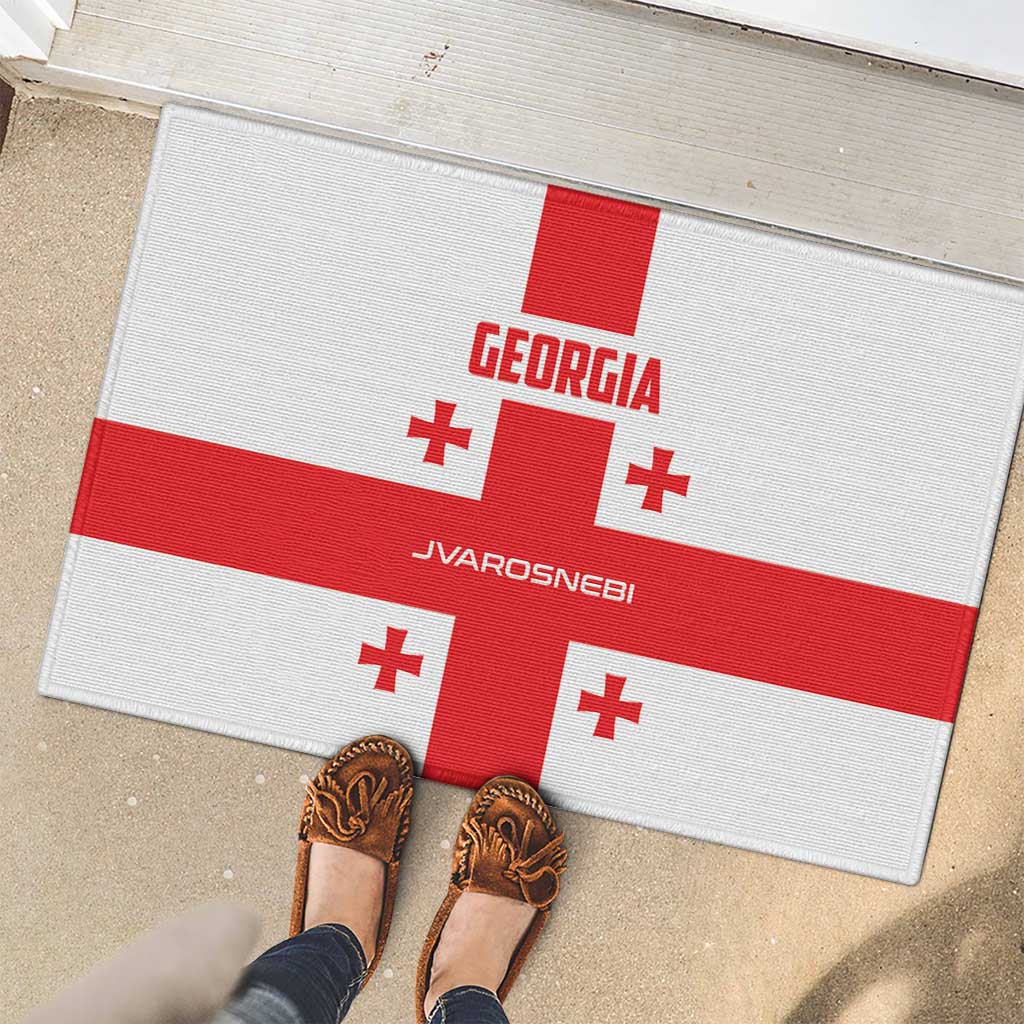 Georgia 2024 Football Rubber Doormat Come On Sakartvelo - Wonder Print Shop