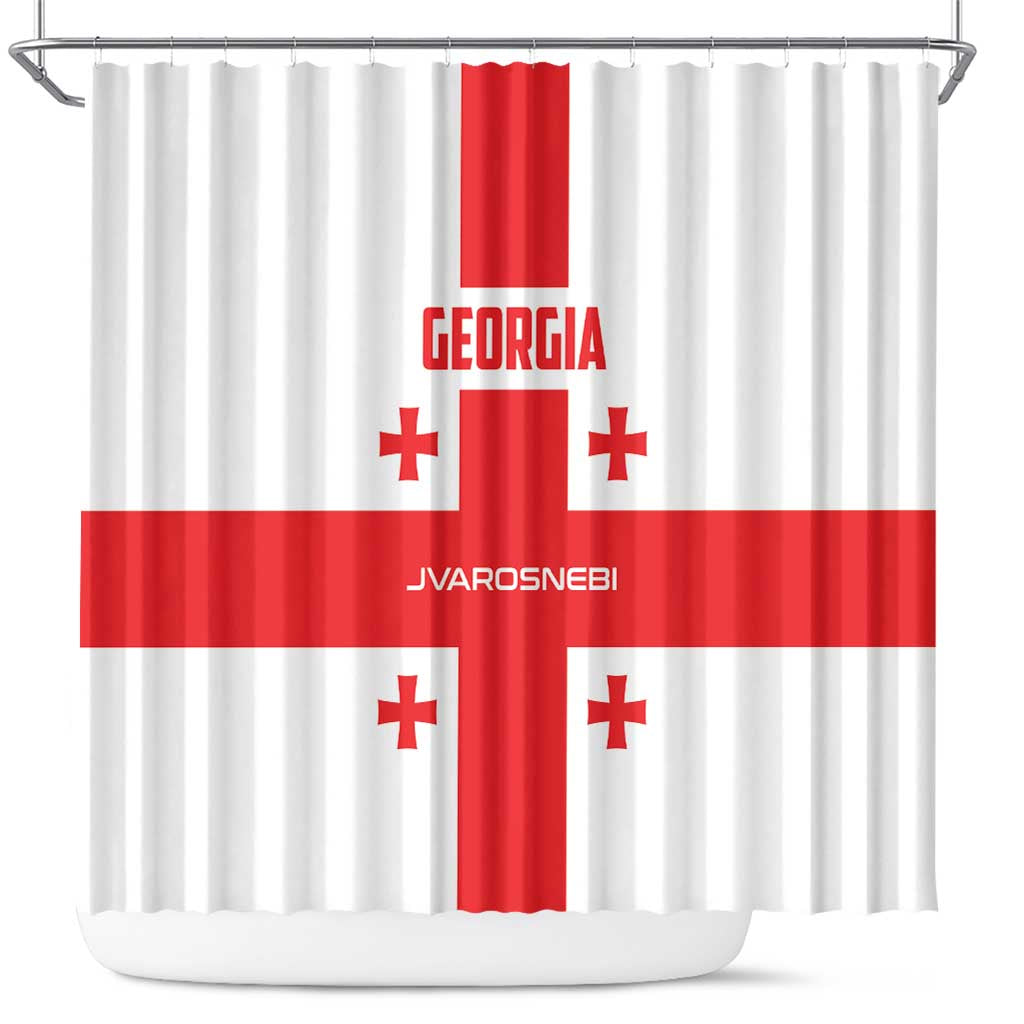Georgia 2024 Football Shower Curtain Come On Sakartvelo