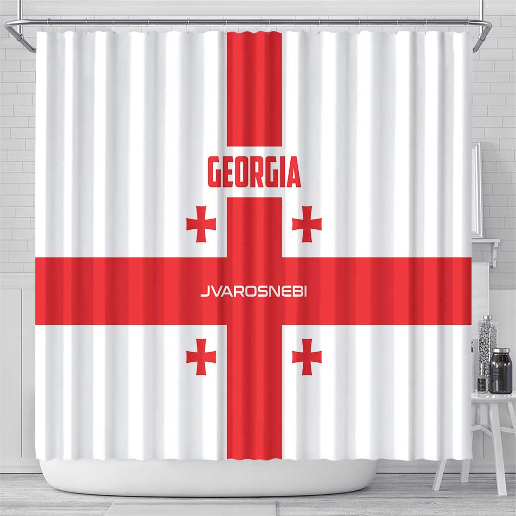 Georgia 2024 Football Shower Curtain Come On Sakartvelo