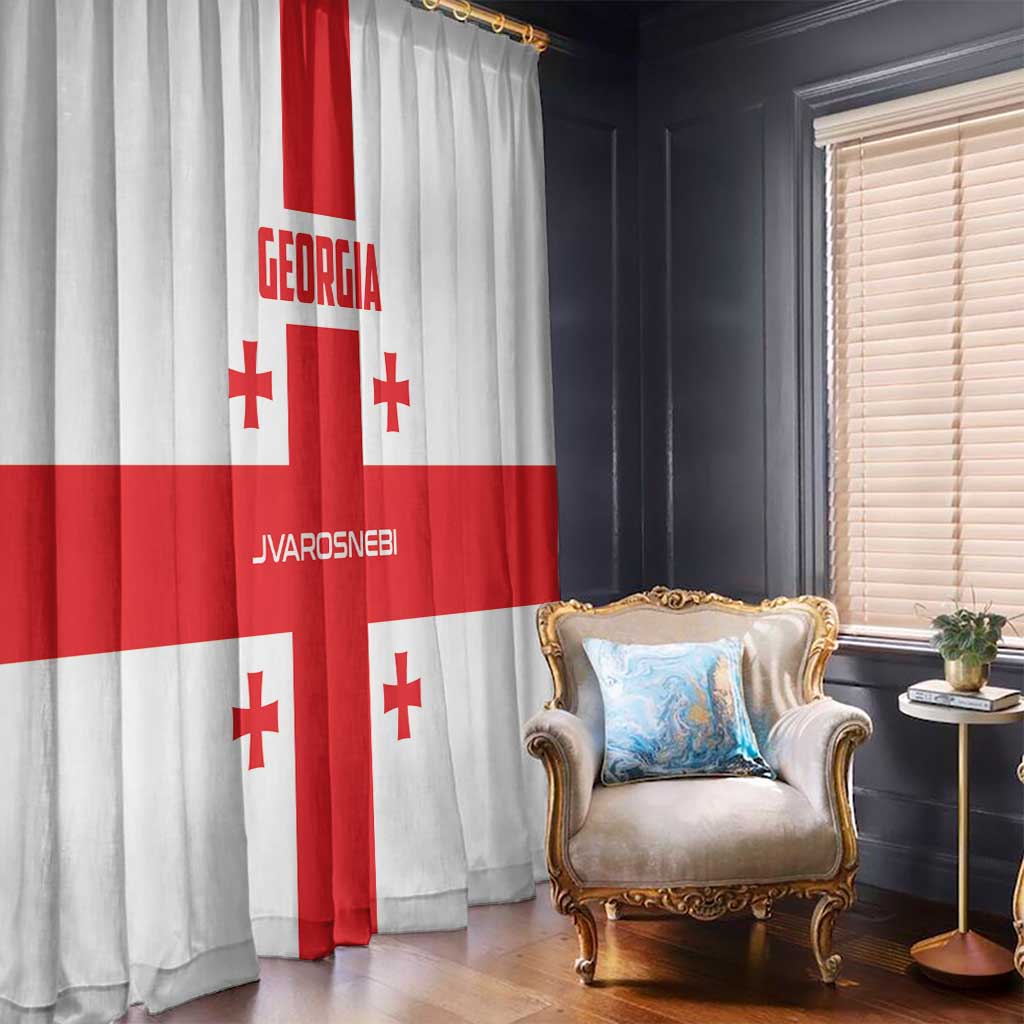 Georgia 2024 Football Window Curtain Come On Sakartvelo - Wonder Print Shop