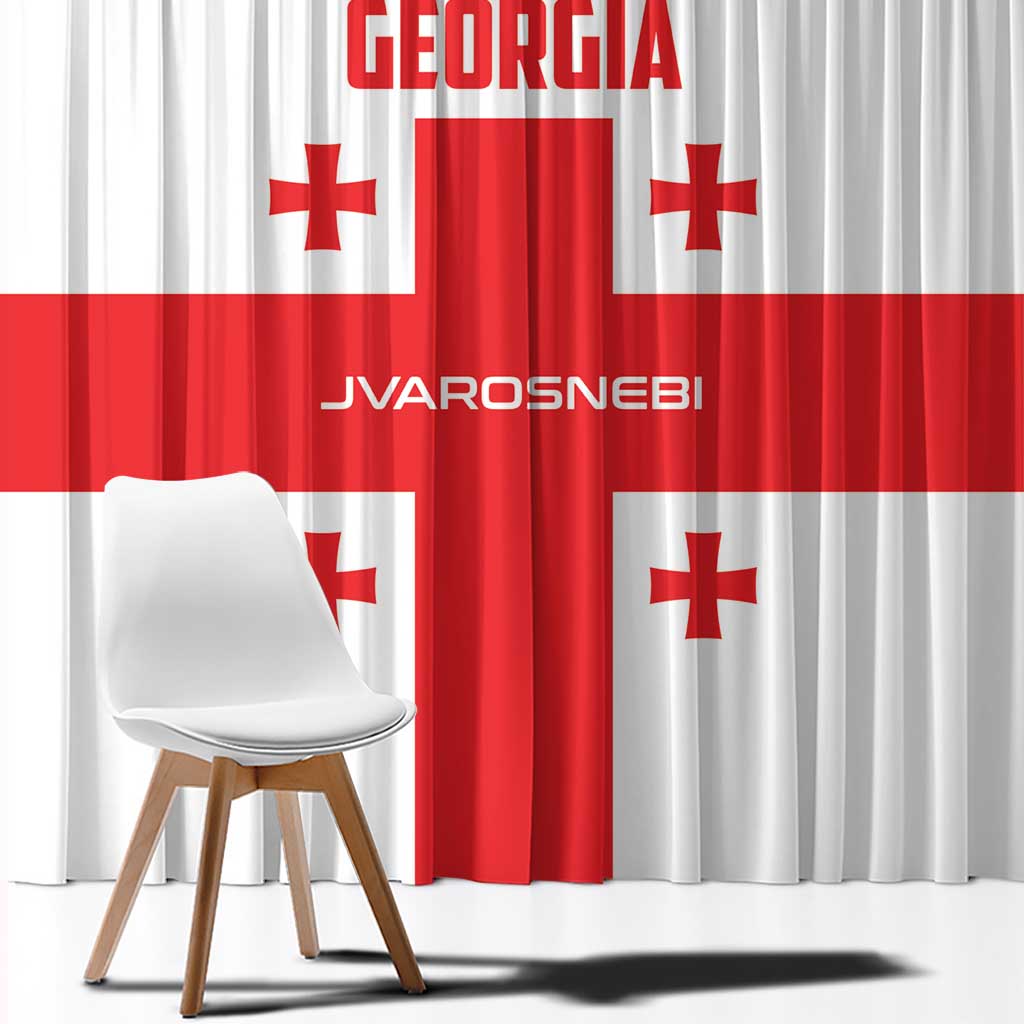 Georgia 2024 Football Window Curtain Come On Sakartvelo - Wonder Print Shop