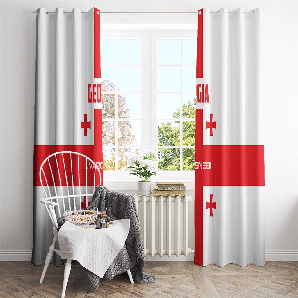 Georgia 2024 Football Window Curtain Come On Sakartvelo - Wonder Print Shop
