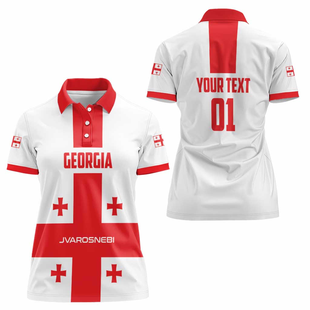 Custom Georgia 2024 Football Women Polo Shirt Come On Sakartvelo - Wonder Print Shop