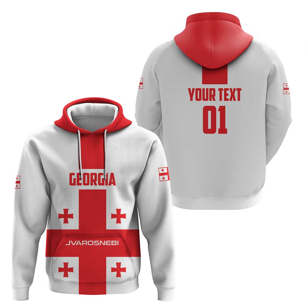 Custom Georgia 2024 Football Zip Hoodie Come On Sakartvelo - Wonder Print Shop
