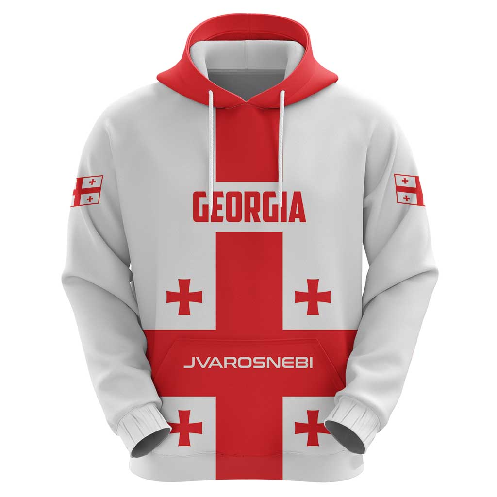 Custom Georgia 2024 Football Zip Hoodie Come On Sakartvelo - Wonder Print Shop