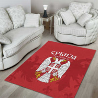 Serbia 2024 Football Area Rug Srbija Go Champions - Wonder Print Shop