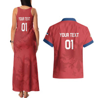 Custom Serbia 2024 Football Couples Matching Tank Maxi Dress and Hawaiian Shirt Srbija Go Champions - Wonder Print Shop
