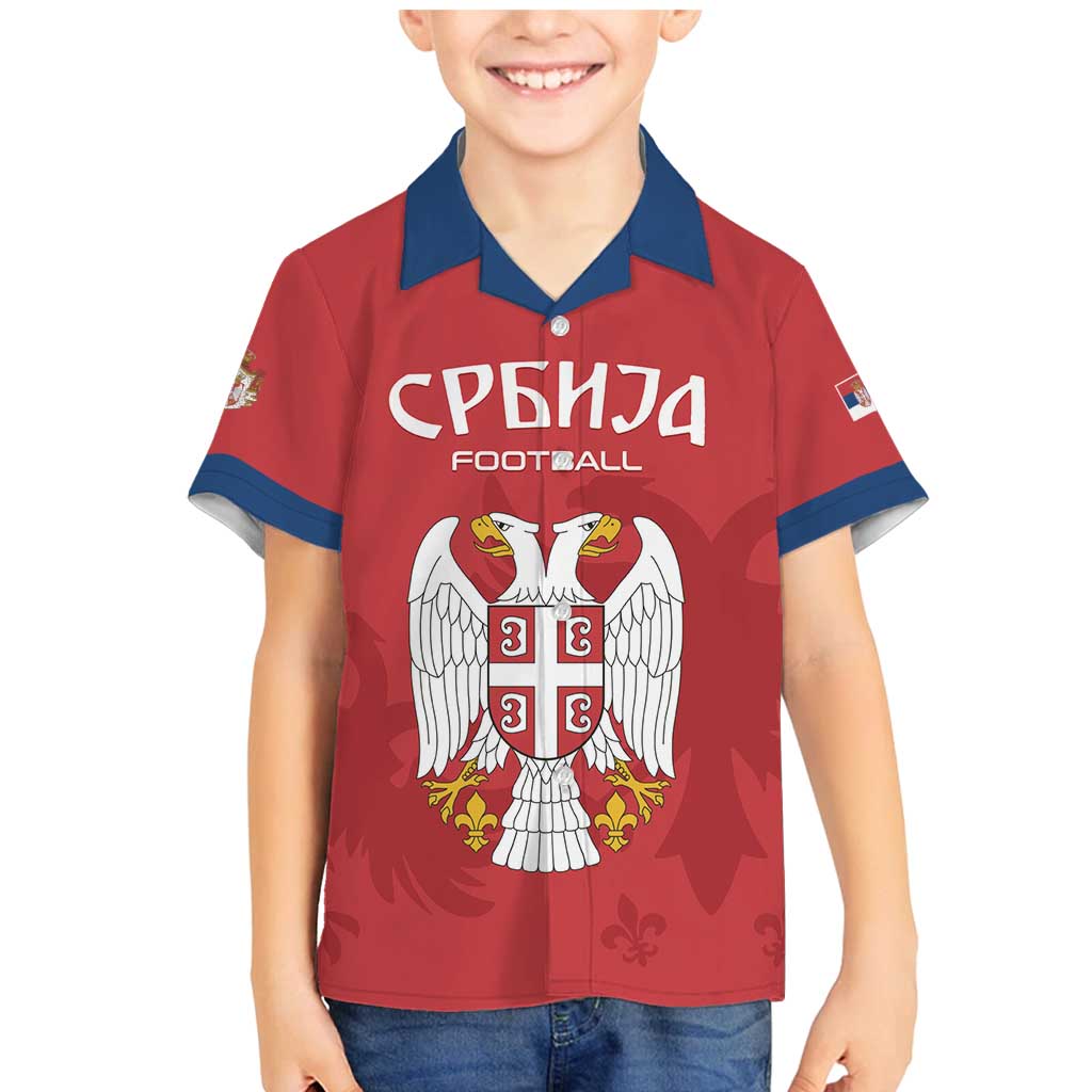 Custom Serbia 2024 Football Family Matching Mermaid Dress and Hawaiian Shirt Srbija Go Champions - Wonder Print Shop